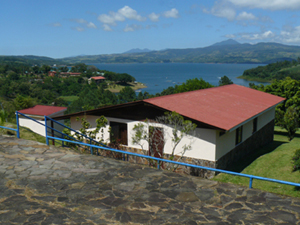 The 3BR rental home has great vistas from it site not far below the security office at the entrance.